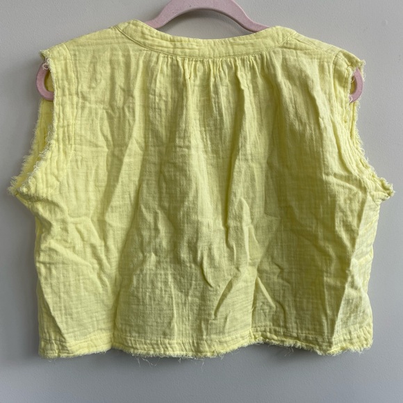 Natural Life Sleeveless V-Neck Crop Top in Yellow - Picture 6 of 9